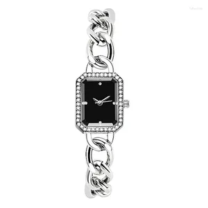 Armbandsur Uthai W48 Women's Small Fragrance Square Armband Watch Vintage Kvinnor Diamond Watches Girl Student Fashion Quartz armbandsur