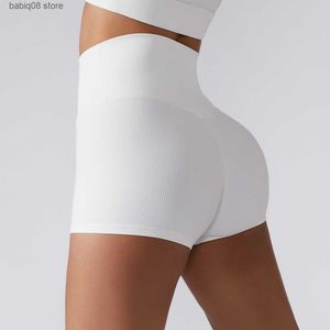 Yoga outfit 2023 Nya kvinnors höga midja Yoga Shorts Gym Shorts Peach Hip Booty Shorts Biker Shorts Kvinnor Träning Shorts Löp Shorts T230421