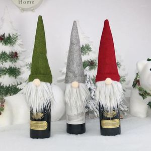 Christmas Decorations Merry Decoration For Home Santa Claus Gnome Champagne Wine Bottle Cover Also Use On Kids Happy Year Candy Gift Bag