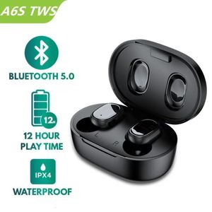 Cell Phone Earphones Original A6S TWS Headset Wireless Bluetooth Headphones Sport Stereo Fone Earbuds 231117