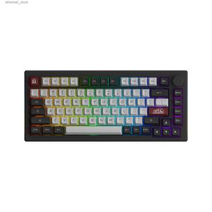 Teclados Akko 5075B Plus V2 75% Teclado Mecânico para Jogos 3/5 Pin Hot Swap Três Modos RGB 2.4GHz Sem Fio / USB Tipo-C / Bluetooth 5.0 Q231121