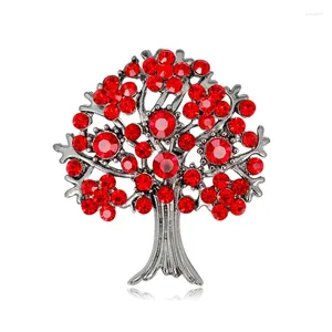 Brooches Christmas Tree Brooch For Women Men Shiny Rhinestone Vintage Pins Jewelry Xmas Gift