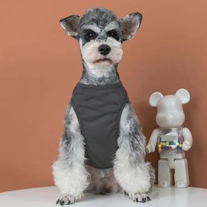 Moda köpek kıyafetleri yaz pamuk yelek ince evcil kedi giyim ağı kırmızı oyuncak ayılar koki schnauzer kıyafetler köpek giyim malzemeleri d2304218s
