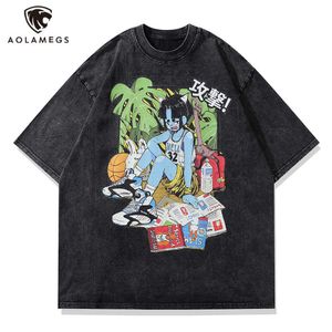Herr t-shirts harajuku hip hop herrar överdimensionerade tshirt tecknad rolig tjej grafisk tryck tshirt sommar casual retro tees streetwear kläder j230420