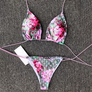 Projektant Sexy bikini zestaw dla kobiet bandaż strój kąpielowy Twopiece Crop top stroje kąpielowe Kącik Kąpiec w wysokim pasie S9