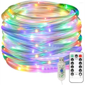 Cordas YBX-ZN USB Jardim ao ar livre Decoração de Natal LED Impermeável Luz Corda String Fairy Bar