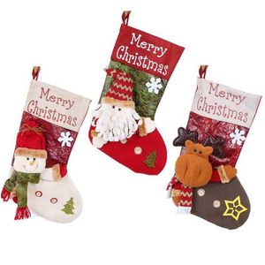 Juldekorationer Nyår Juldekoration Strumpa Sack Xmas Gift Candy Bag Decorations for Home Natal Sock Tree Drop Delive DHTR9
