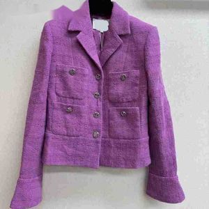 Damskie garnitury Blazers Designer High End Fashion Jesień Nowy litera Dekoracja przycisków stanik stanik górny garnitur płaszcz z V2