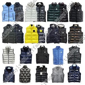 designer mens down vests jacket hooded winter puffer vest coats embroidered badge warm outerwear full label jackets