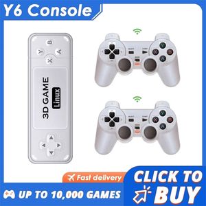 Jogadores de jogos portáteis Boyhom Y6 Retro Console 4K 60fps Saída Baixa Latência GD10 TV Stick Dual Handle Home para GBA 231117