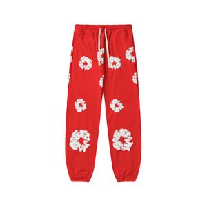 Demin lágrimas flor completa moletom com capuz terno agasalho casual masculino e feminino calças tamanho s-xl demin lágrimas moletom com capuz 664