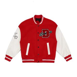 Kvinnors jackor y2k högkvalitativt brev broderad jacka kvinnor harajuku gata trend baseball uniform kappa par avslappnad lös varm 231120