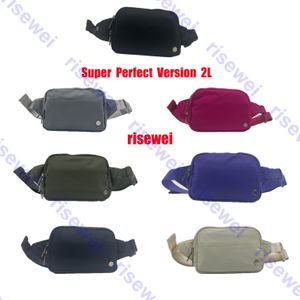 Everywhere Belt Bag Large 2L Super Perfect Versio Risewei Silver Logo Highest Quality Factory Direct Sales Waist Bag Gym Fanny pack Outdoor Bags