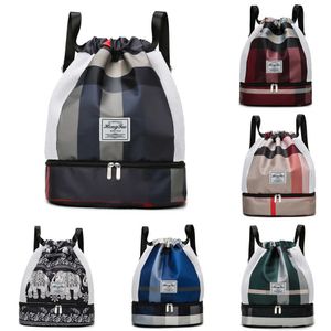 Saco de fitness Saco seco e úmido Bolsa de natação Backpack de armazenamento de praia à prova d'água Mochila feminina Mulheres pequenas bolsas de natação Mulheres portáteis 230313