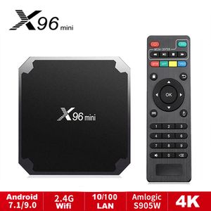 スマートテレビボックスX96ミニアンドロイド9.0 AMLOGIC S905W Quad Core with WiFi 2.4GHz 1G+8G/2+16GメディアプレーヤーEU US UK AUプラグ