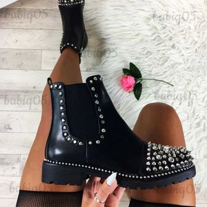 Boots Platform Chunky Heels Ankel Boot 2023 Helt ny Crystal Combat Boots Cool Fashion Comfy Women Shoes Motorcykelstövlar T231121