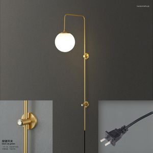 Lampada da parete moderna in cristallo Led Nicho De Parede Dorm Room Decor Letto intelligente Finiture Illuminazione impermeabile per il bagno