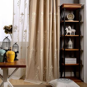 Curtain Curtains For Bedroom Kitchen Living Dining Room Modern Minimalist Cotton And Linen Embroidered Fabric Pastoral Style Blackout
