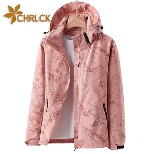 Outdoor Jackets Hoodies CHRLCK Women's Waterproof Hiking Jacket Reflective Windproof Running Jacket Women Camping Fishing Hunting Trekking Coats 231120