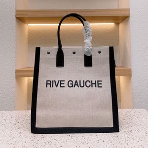 デザイナーバッグRive Gaucheハンドバッグトートショッピングバッグ高品質のハンドバッグトートキャンバスビーチバッグトラベルバッグクロスボディ肩の男性と女性のマッチングバッグ02