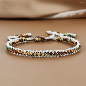 Pulseira retro pulseira multicolor string multicolor corda sortuda tecida pulseira banglles feitos artesanais casais homens jóias de amiga de pulseira