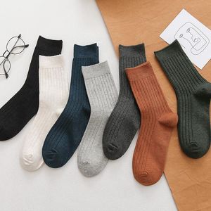 Men's Socks Autumn And Winter Warm 1 Pair Cotton Casual Business Sport Man Solid EU 38-45 Size