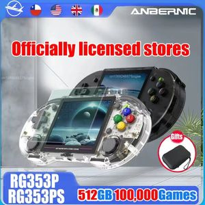 Przenośni gracze gier Anbernic RG353P 35 cali 640480 Handheld Uiltin 20Simulator Retro Player Player Android 11 Linux OS HD 512G 100 000 231120