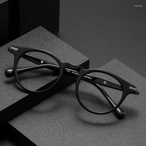 Sunglasses Frames Fashion Oval Frame Manual Myopia Flat Lens High Quality Spectacle Men Prescription Eyeglasses Women Optical Eyewear