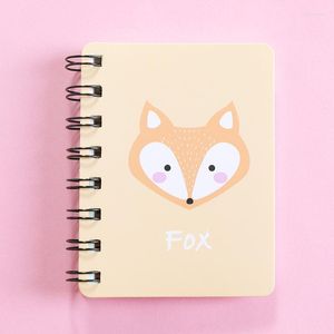 10st Söt tecknad djur A7 Notebook Spiral Blank Paper Note Book Student Present Office School Supplies