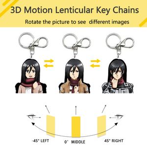 アニメMikasa Aot 3Dアニメキーチェーンバックパックペンダント、カーペンダント、ファッションアクセサリー、パーソナライズされた創造的なギフト用のペットアクリルサイズ6cm