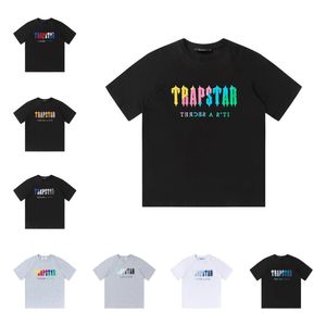 メンズデザイナートラップスターレタードライビングドッグプリントティーレディントレンディルースTシャツブランドトップハイストリート半袖アジアサイズS-3XL