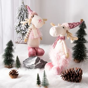 Christmas Decorations Doll Plush Elk Ornaments Xmas Tree Decor For Navidad Natal Gifts Year Ornament 231120