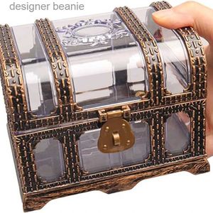 Schmuckständer Vintage Transparent Piratenschatz Aufbewahrungsbox Organizer Ohrringe Kristall Edelstein Schmuck Schmuckstück Frauen Schmuck Display ReiseetuiL231121