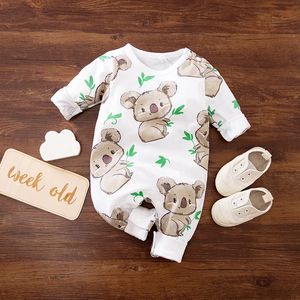 Rompers Spring Autumn Baby Boy Girl Clothes Koala Onesie Cotton Cosplay Costumes Romper Pyjamas Coming Home 3 6 9 12 18 Months 231120