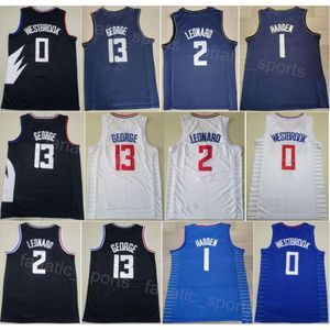 Team Basketball James Harden Jerseys 1 Man City Earned Russell Westbrook 0 Kawhi Leonard 2 Paul George 13 Embroidery Pure Cotton Breathable Association Top Quality