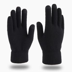 Five Fingers Gloves Winter Men Knitted Gloves Touchscreen High Quality Male Mitten Thicken Warm Wool Cashmere Solid Women Business Gloves Autumn 231120