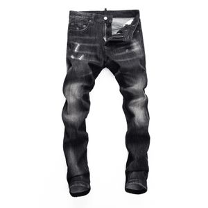 DSQ Phantom Turtle Men 's Jeans Mens 이탈리아 디자이너 청바지 스키니 찢어진 멋진 사람 인과 구멍 데님 패션 브랜드 피트 청바지를 씻는 바지 65295