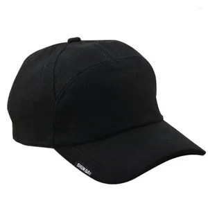 Ball Caps 2023 Cotton And Linen Baseball Cap Big Size Sun Hat Men Women Mesh Trucker Solid Color Large 58-65cm