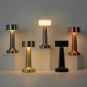 s LED Retro Bar Table Lamp Touch Sensor Rechargeable Wireless Night Light for Coffee Bedroom Hotel Restaurant AA230421