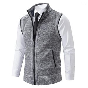 Herrenwesten Herren-Strickweste, Pullover, Weste, ärmellose Strickjacken, Fleece-Bodywarmer-Tanktop