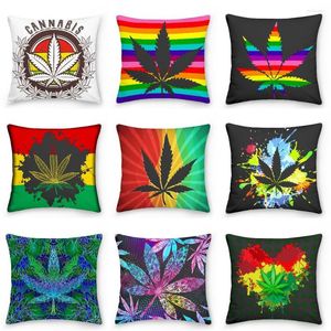 Pillow Case Hippie Style Leaf Cushion Cover 45 Polyester Throw Covers Sofa Home Decor Decorative Pillowcase