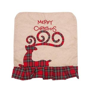 Chair Covers Christmas Cotton Linen Embroidery Elk Chair Er Festival Party Home Decor Dining Chairs Backrest Ers Xmas Decoration Drop Dhxr2