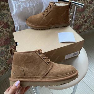 Neumel boot clássico lace-up homem botas austrália designer neve bota tornozelo sapatos de lã couro quente botas de pele fofo mules inverno tasman sapatos masculinos