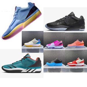 Mens Ja Morant 1 basketball shoes 1s Day One Scratch Midnight Mismatch questions Black Green Blue Pink Purple Red White Christmas sneakers tennis with box MEZL