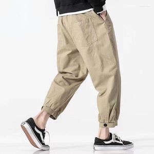 Men's Pants Summer Quick Dry Men's Cargo Big Size Multi-Pockets Loose Pant Work Joggers Casual Straight Long Trousers Male A59