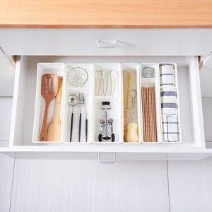 Dinnerware Sets White Storage Box Drawer Folding Tough Grade PP Kitchen Free Assemble Boxes Separate 1pcs