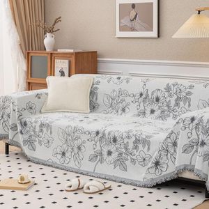 Stuhlhussen, Jacquard-Blumenquasten, Sofa-Handtuchbezug, 3-Sitzer für Haustiere, Überwurf, weiche Chenille, Sofa-Schonbezug, einteiliges Dekor