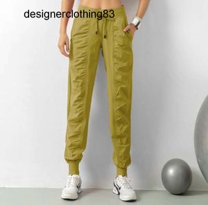 Lulus Lululemens Pantaloni da studio per yoga da donna Pantaloni da corsa con coulisse ad asciugatura rapida Pantaloni sportivi da corsa Allentati Dance Jogger Ragazze moda retrò