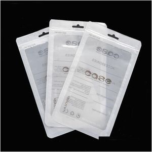 Packing Bags 1000Pcs/Lot 12X21Cm Plastic Zipper Bag Cell Phone Accessories Mobile Case Er Packaging Package Wholesale Lz0779 Drop De Dhdz0