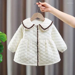 Unten Mantel 2023 Baby Mädchen Winter Mäntel Samt Dicke Warme Elegante Mädchen Kinder Jacken Mäntel Kinder Geburtstag Prinzessin Kleidung